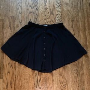 “Kimchi Blue” Black Button Up Skater Skirt